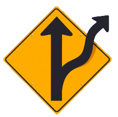 Straight-detour-road-sign